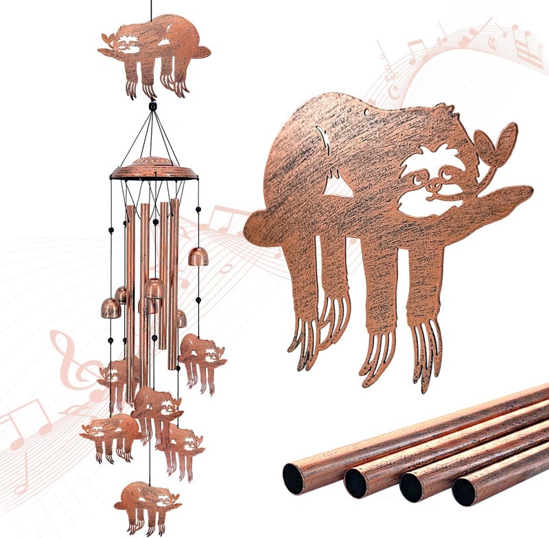 EZTZEN Sloth Wind Chimes for Outside,Sloth Gifts for Women/Men/Sympathy Gift/Memorial Gifts/Birthday Festival Metal windchimes Outdoors/Indoors,Patio Decor,Garden Decor,Home,Yard - Image 1